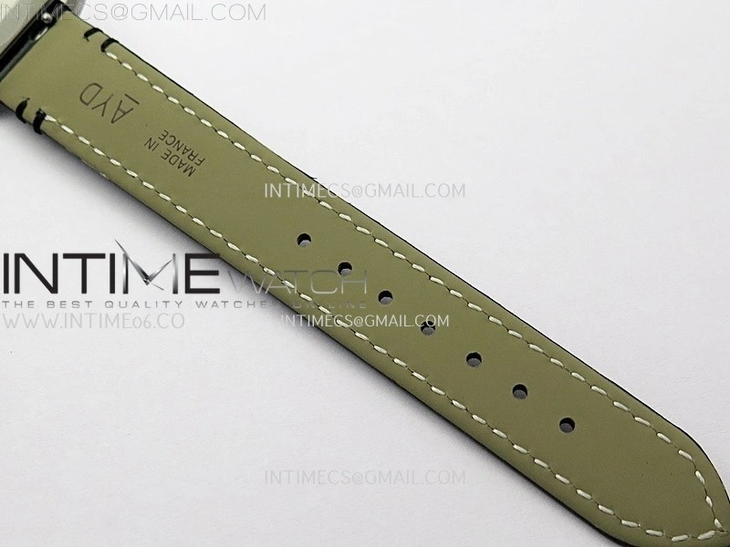 Tank Francaise Ladies 21.2mm Diamond Bezel SS 8848F 1:1 Best Edition Silver Dial on Black Leather Strap Ronda Quartz V2